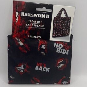 Halloween II tote  Bag with pouch  - Black and Red